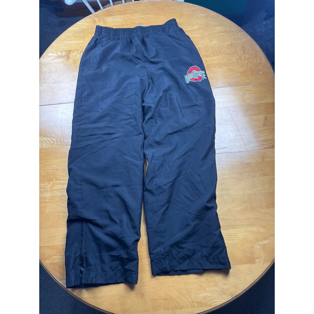 58 Sports Ohio State Buckeyes Track Pants Black Mens Large Jersey Lined Zipper